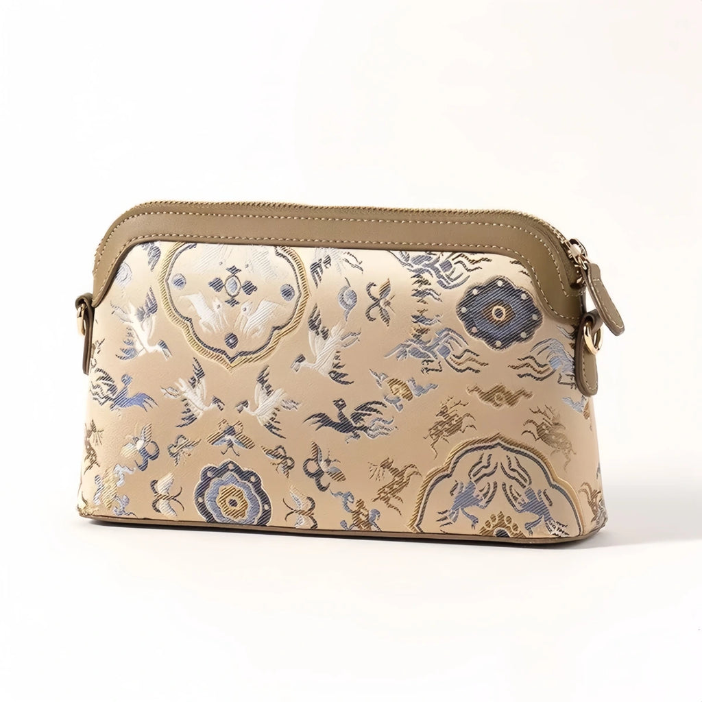 Premium Song Brocade Mulberry Silk Top-Handle Bag