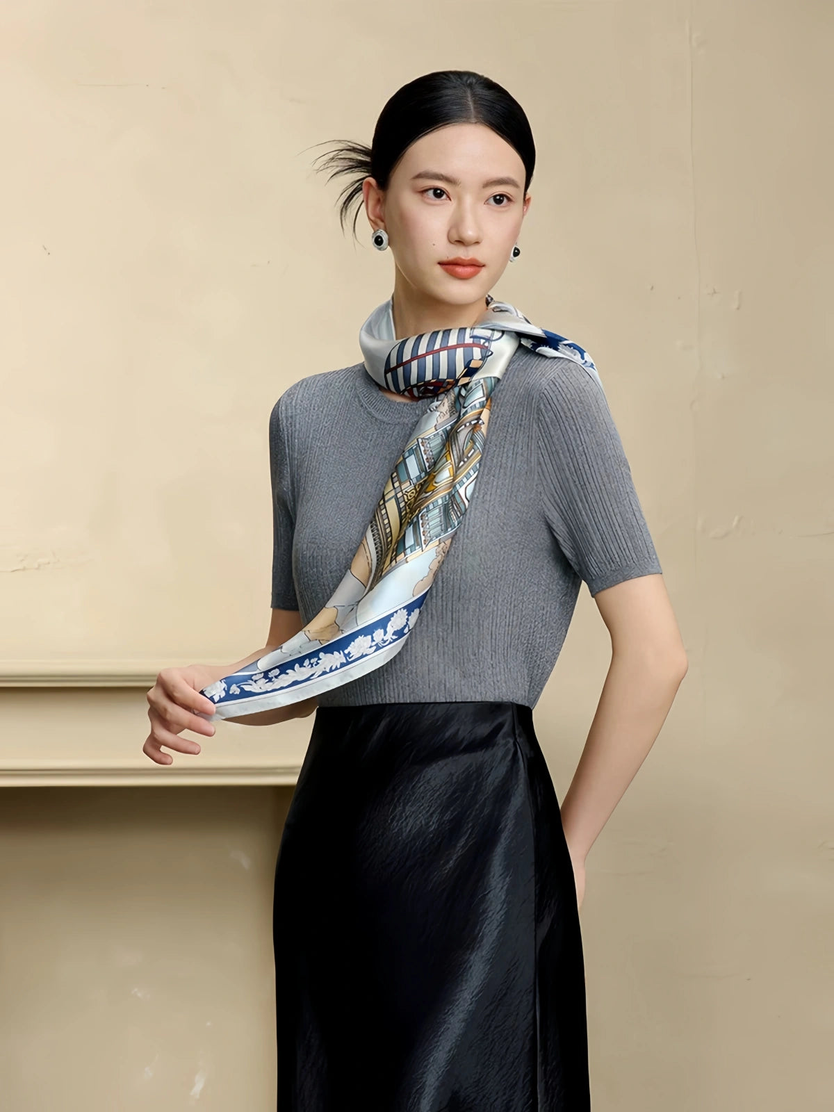 Premium Mulberry Silk Square Scarf