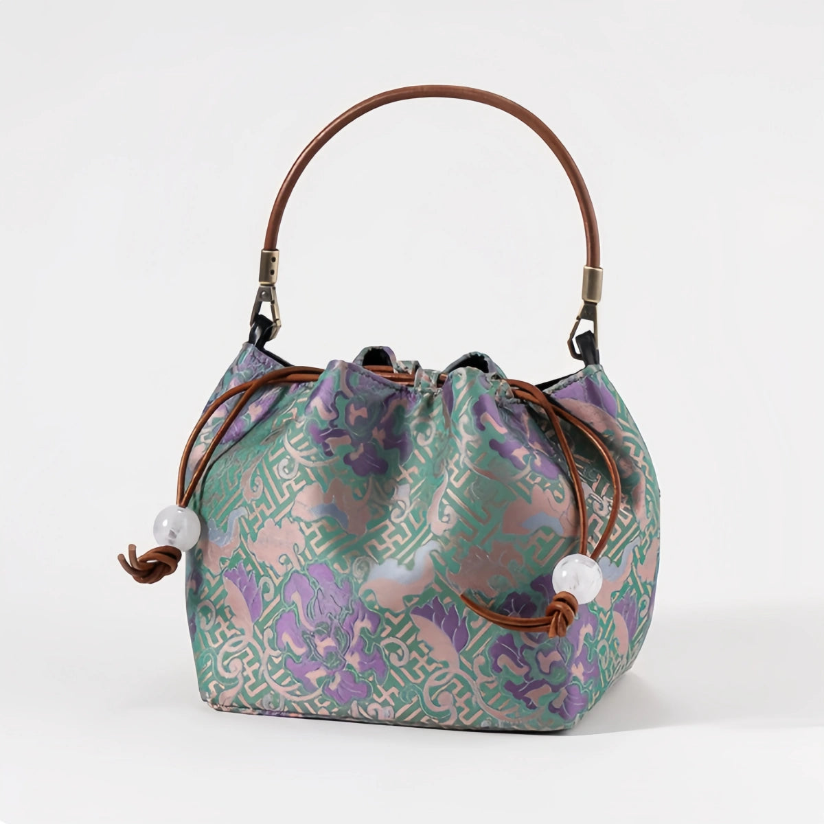 Premium Song Brocade Drawstring Bucket Bag