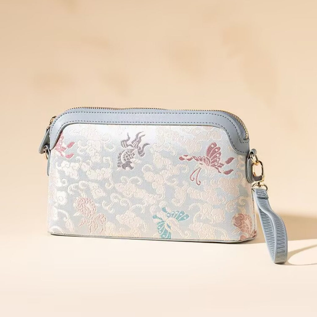Premium Song Brocade Mulberry Silk Top-Handle Bag